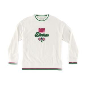 Shiraleah Chicago Day Dinker Pickleball Sweatshirt Sweater Top Women Size Large